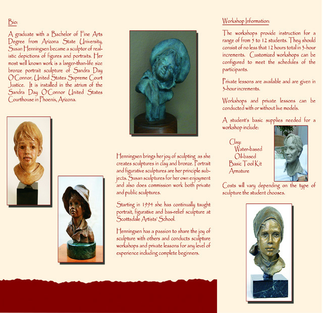 Sculpture Workshop Brochure - Inside